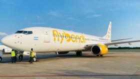 Tierra del Fuego recibió el primer vuelo de la aerolínea Flybondi