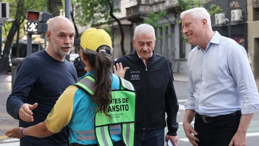 Rodríguez Larreta participó de uno de los controles preventivos de motos que realiza la Ciudad