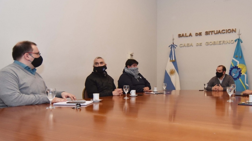 Funcionarios provinciales se reunieron con representantes del movimiento Evita Chubut