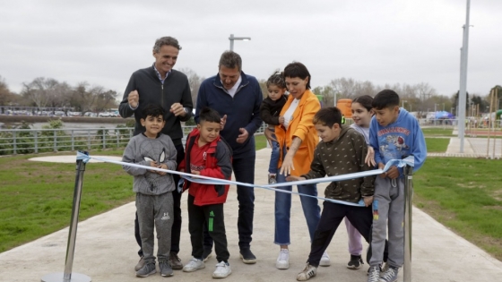 En Quilmes, Massa, Katopodis y Mayra Mendoza inauguraron el nuevo Parque de la Ribera