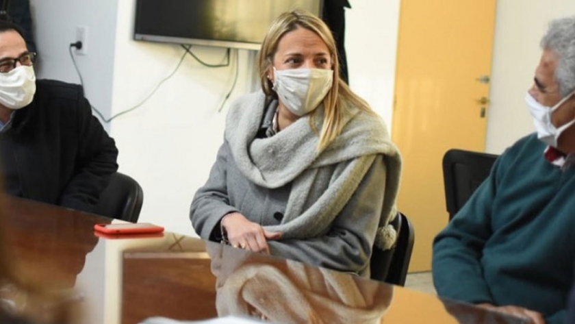 Fabiola Aubone visitó el municipio de Caucete