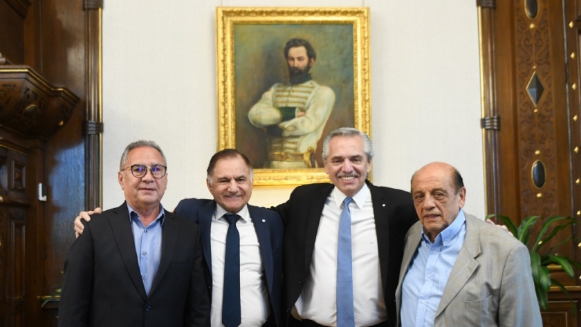 El presidente se reunió con Descalzo, Mussi y Pereyra