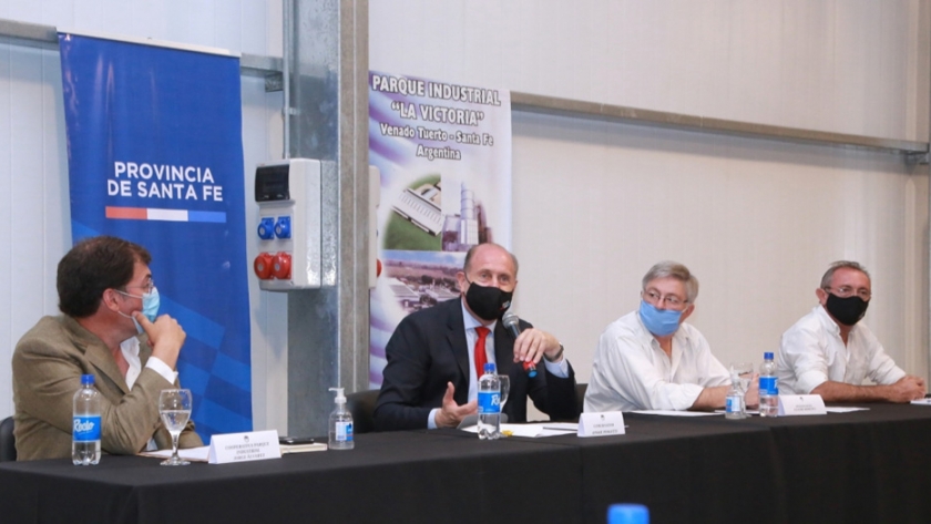 El Gobernador Omar Perotti se reunió con empresarios e industriales de Venado Tuerto