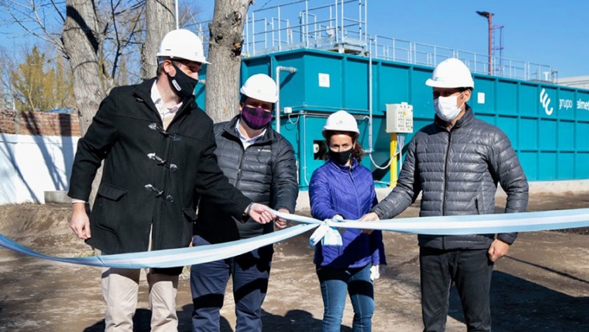 Gutiérrez inauguró una planta de tratamientos de efluentes en Neuquén capital