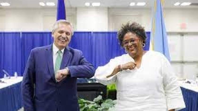 Cabandié estuvo en Barbados con el Presidente para profundizar en la agenda regional de cambio climático