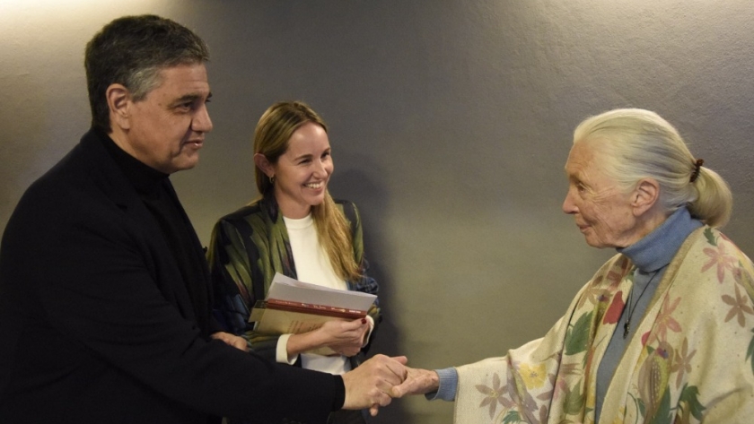 Jorge Macri y la activista Jane Goodall se encontraron para trabajar contra el cambio climático