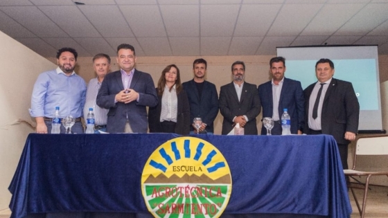 Gobierno, sector privado y universidad juntos para fortalecer la producción de la escuela Agrotécnica Sarmiento 