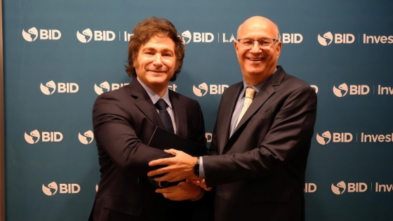 Javier Milei oficializó créditos del BID por US$1.500 millones