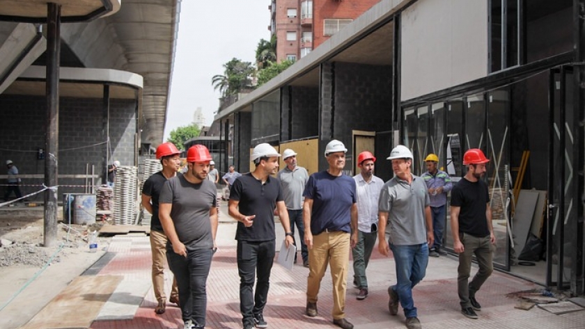Jorge Macri recorrió las obras en el Bajo Viaducto Mitre