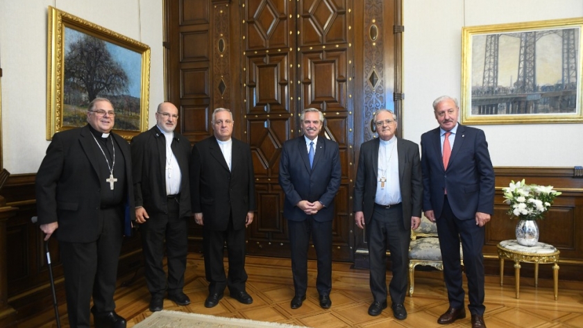 El presidente recibió a la Comisión Ejecutiva de la Conferencia Episcopal Argentina