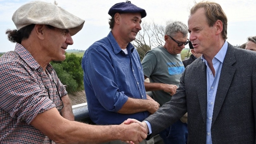 Bordet recorrió las obras que se realizan en el “corazón productivo de la provincia”