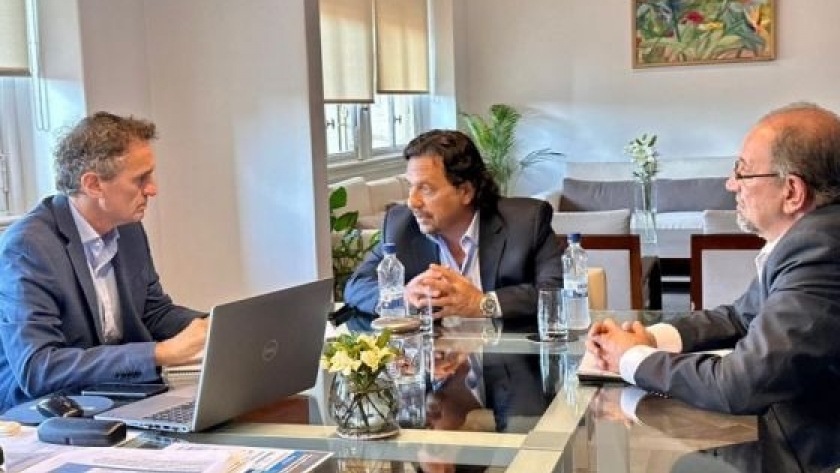 Sáenz y Katopodis avanzaron con las obras de alteo en El Limón y pavimentación de la RN86