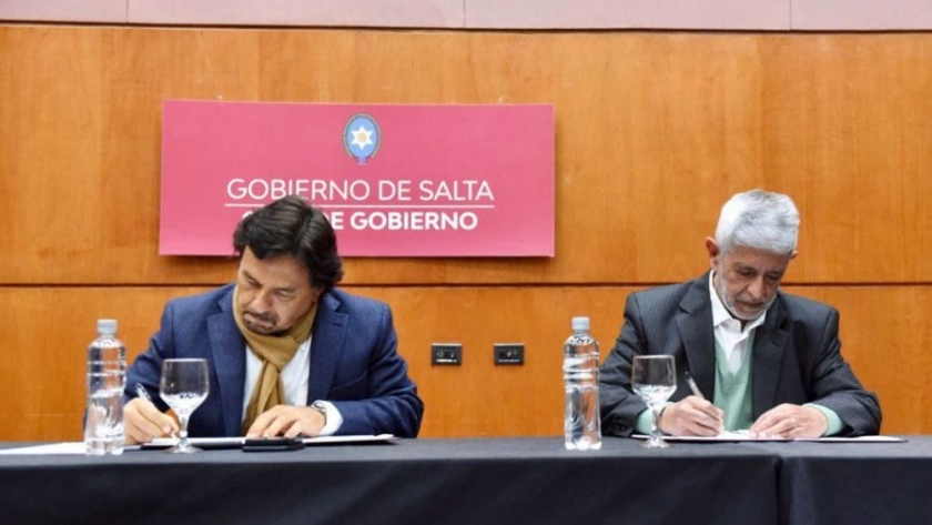 Sáenz firmó un convenio con el Banco Nación para la ampliación de una línea de crédito para MiPyMEs por $1000 millones