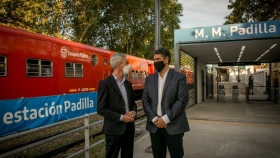 Meoni junto a Jorge Macri en la inauguración de la renovada Estación Padilla: 