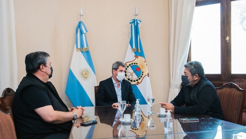 Uñac recibió al secretario general de la UOCRA nacional, Gerardo Martínez