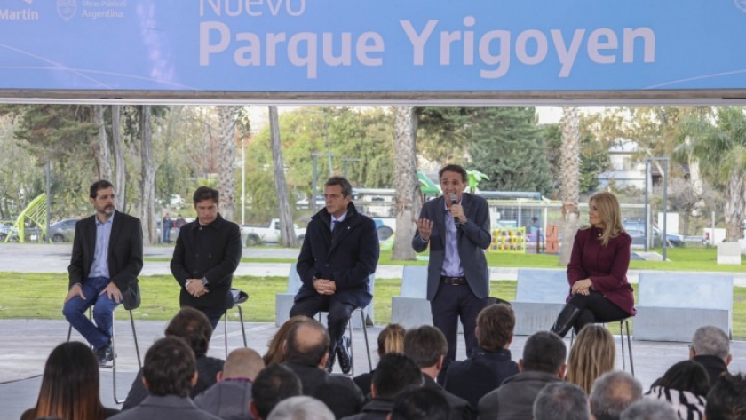 Desde San Martín, Massa, Kicillof y Katopodis inauguraron 5 obras simultáneas del Gobierno Nacional en cuatro provincias