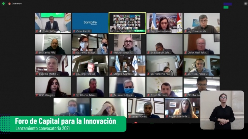 La Provincia participó del lanzamiento del lanzamiento del foro de capital para la Innovación 2021
