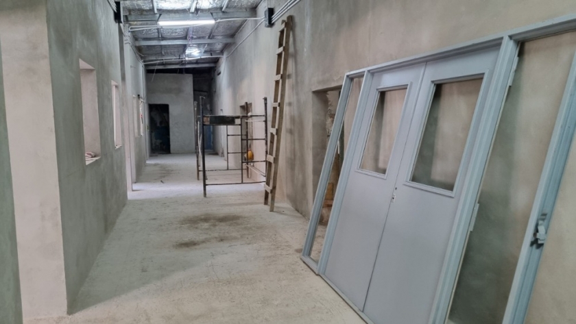 Continúa el avance de las obras en la Escuela Secundaria Nro. 3 “Marie Curie”