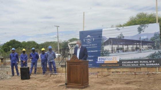 Morales puso en marcha la construcción de la secundaria rural de Palma Sola