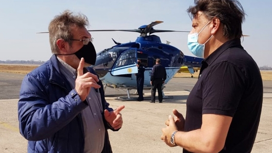 La Provincia sumó helicóptero de Nación en la lucha contra el fuego