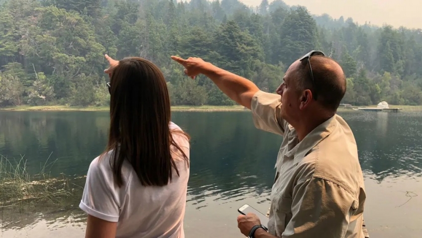 Incendio en lago Martin: “Estamos presentes con todas las áreas del Estado”, destacó Minor