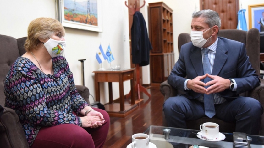 Arcioni recibió a la intendenta de 28 de Julio y avanzaron en la proyección de obras importantes para la ciudad