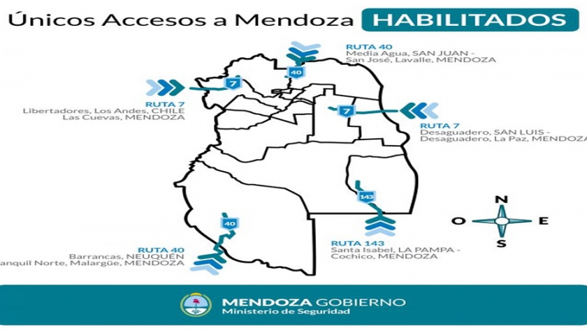 Se habilitaron las rutas de acceso a la provincia para el transporte de carga