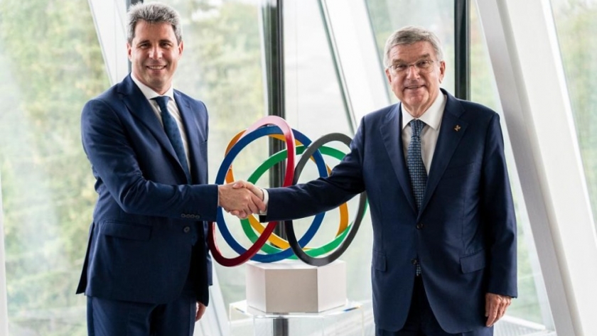 Uñac se reunió con el presidente del Comité Olímpico Internacional, Thomas Bach