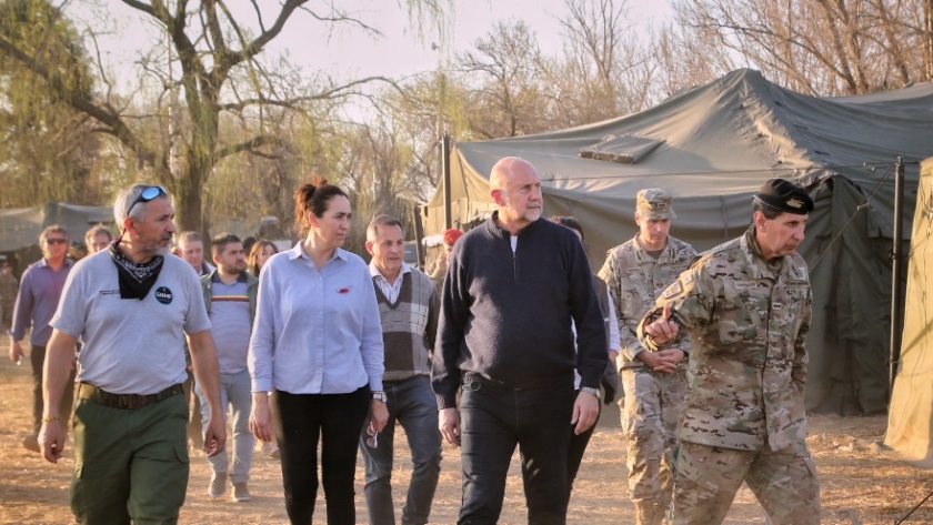 Incendios: por el pedido del Gobernador Perotti vuelve el Ejército Argentino al Comando de Alvear