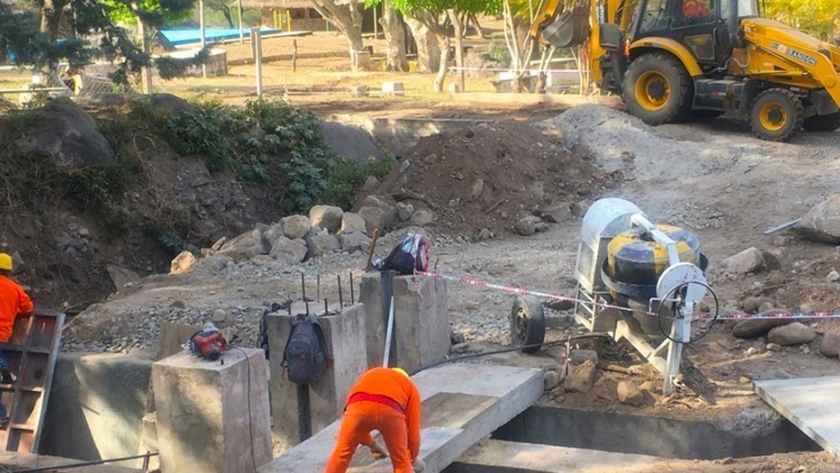 Avanza la obra de los desarenadores en Andalgalá