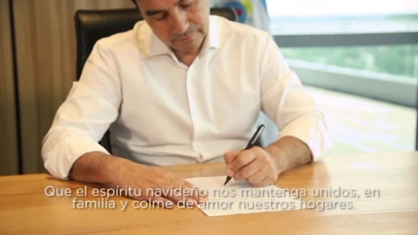 Valdés brindó su saludo y buenos deseos navideños a todos los correntinos