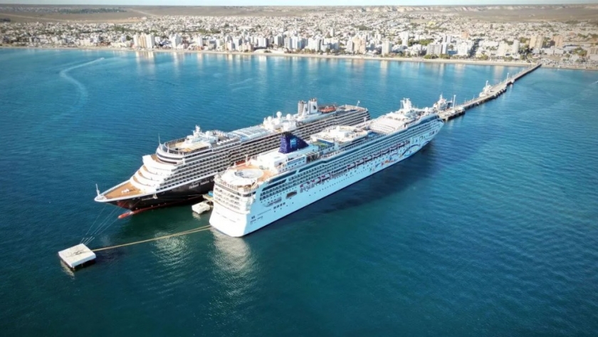Temporada de Cruceros: Puerto Madryn recibió el primer arribo doble del año