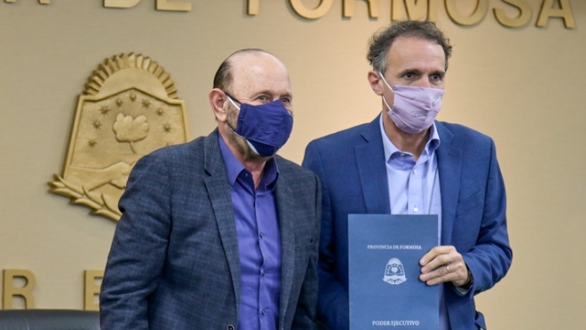 Gildo Insfrán recibió al ministro de Obras Públicas de la Nación, Gabriel Katopodis