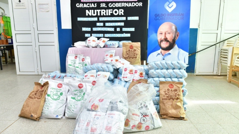 El Gobierno provincial llegó con refuerzos nutricionales para escuelas del Departamento Ramón Lista