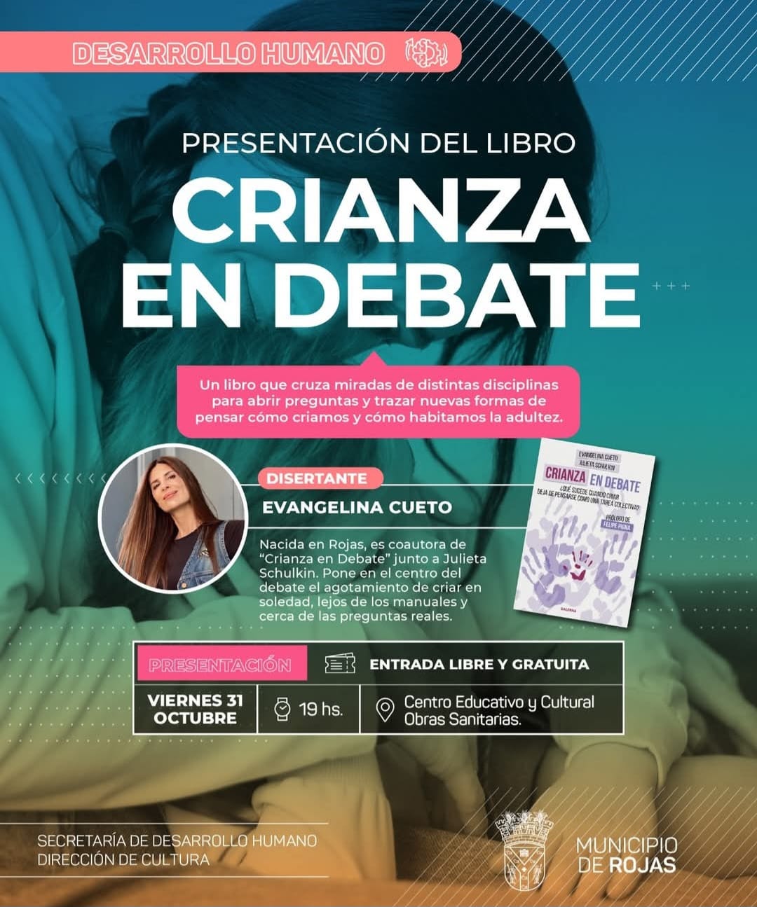 Rojas presentará el libro “Crianza en Debate” el 31 de octubre
