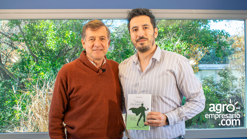 Carlos Becco, Conductor de "De Villanos a Heroes" en Agroempresario.com y Jairo Trad, CEO y CoFundador de Kilimo.