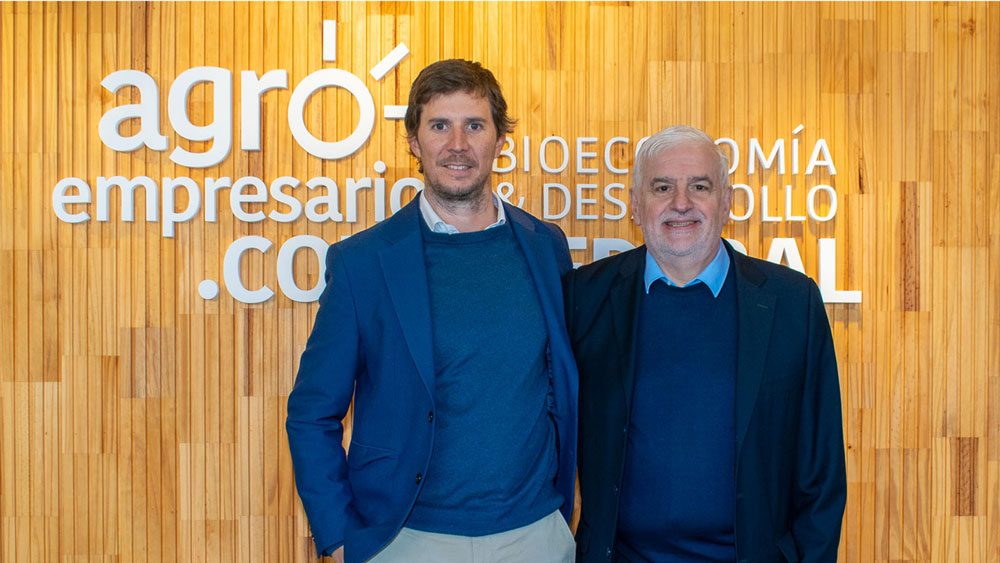 Agustin Ayerza, Director Ejecutivo de Agroindustria Mirgor y Fernando Vilella, Director de Desarrollo Estratégico en Agroempresario.com.