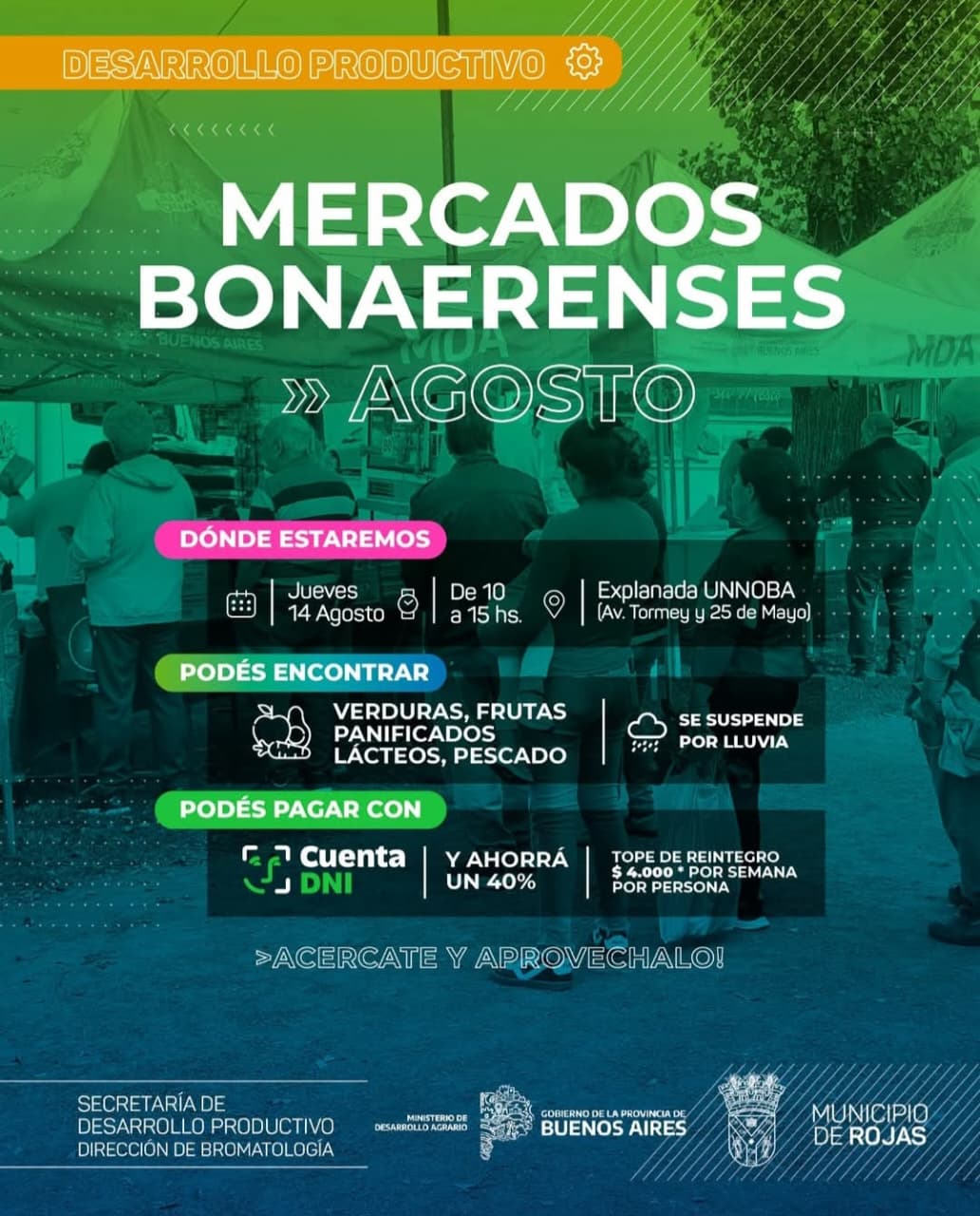 Mercados Bonaerenses llega a la UNNOBA con productos frescos, locales y a precios accesibles