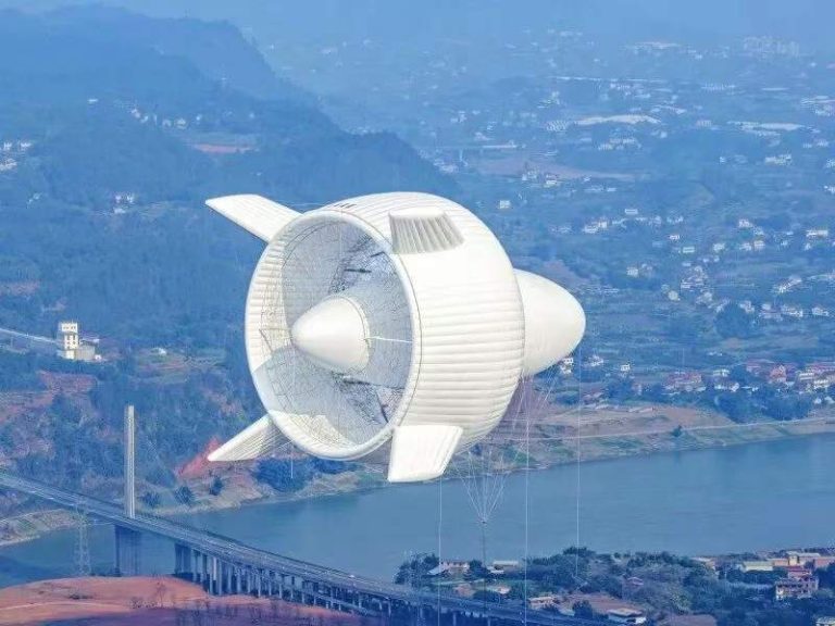Energ&iacute;a e&oacute;lica en el aire: China prueba con &eacute;xito la primera turbina flotante urbana conectada a la red el&eacute;ctrica
