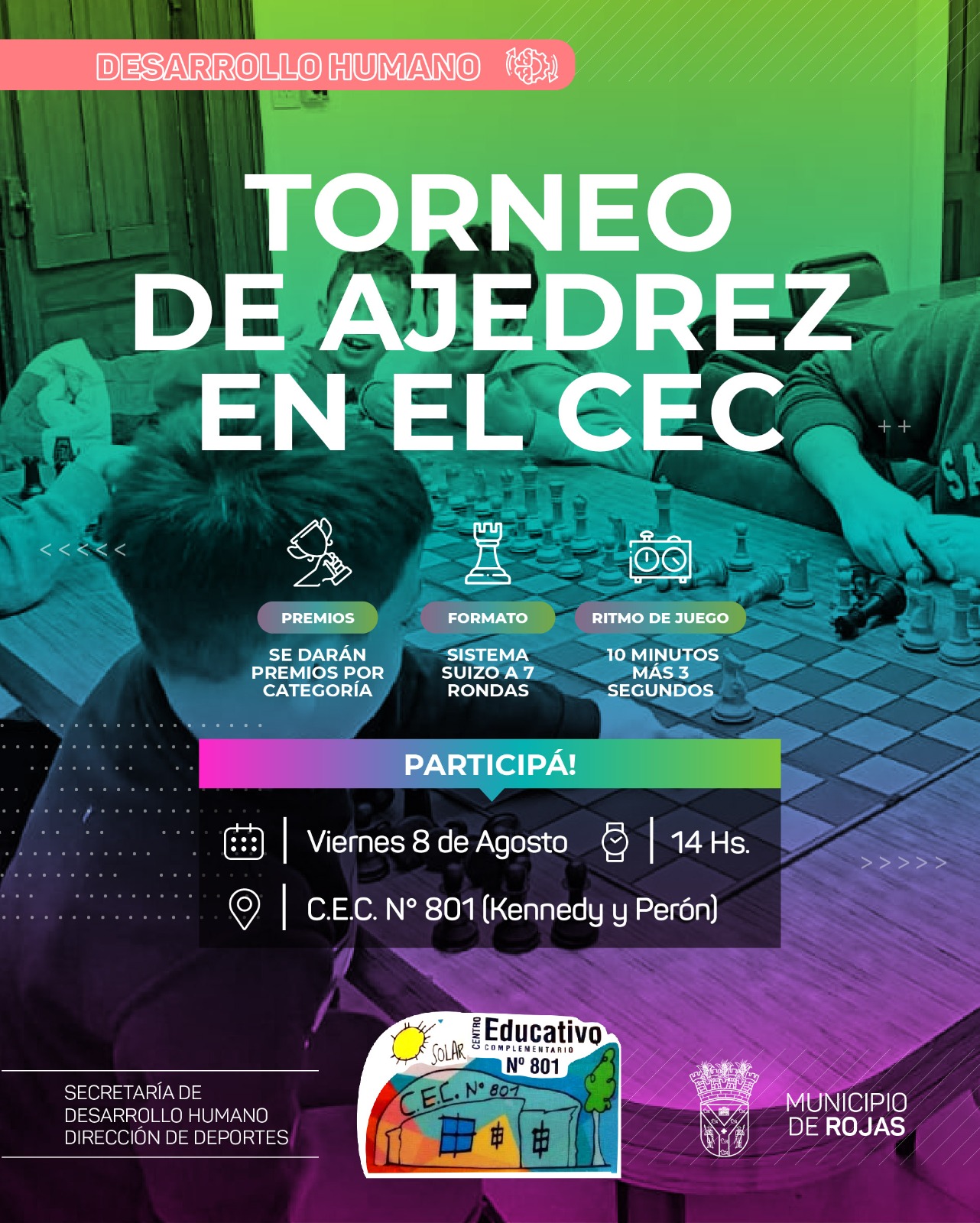 El CEC invita a toda la comunidad al torneo abierto de ajedrez este viernes