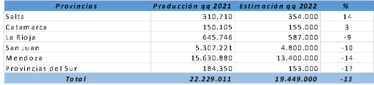 Vendimia 2022: El INV emitió los datos de Estimación de Producción de uvas para la Argentina