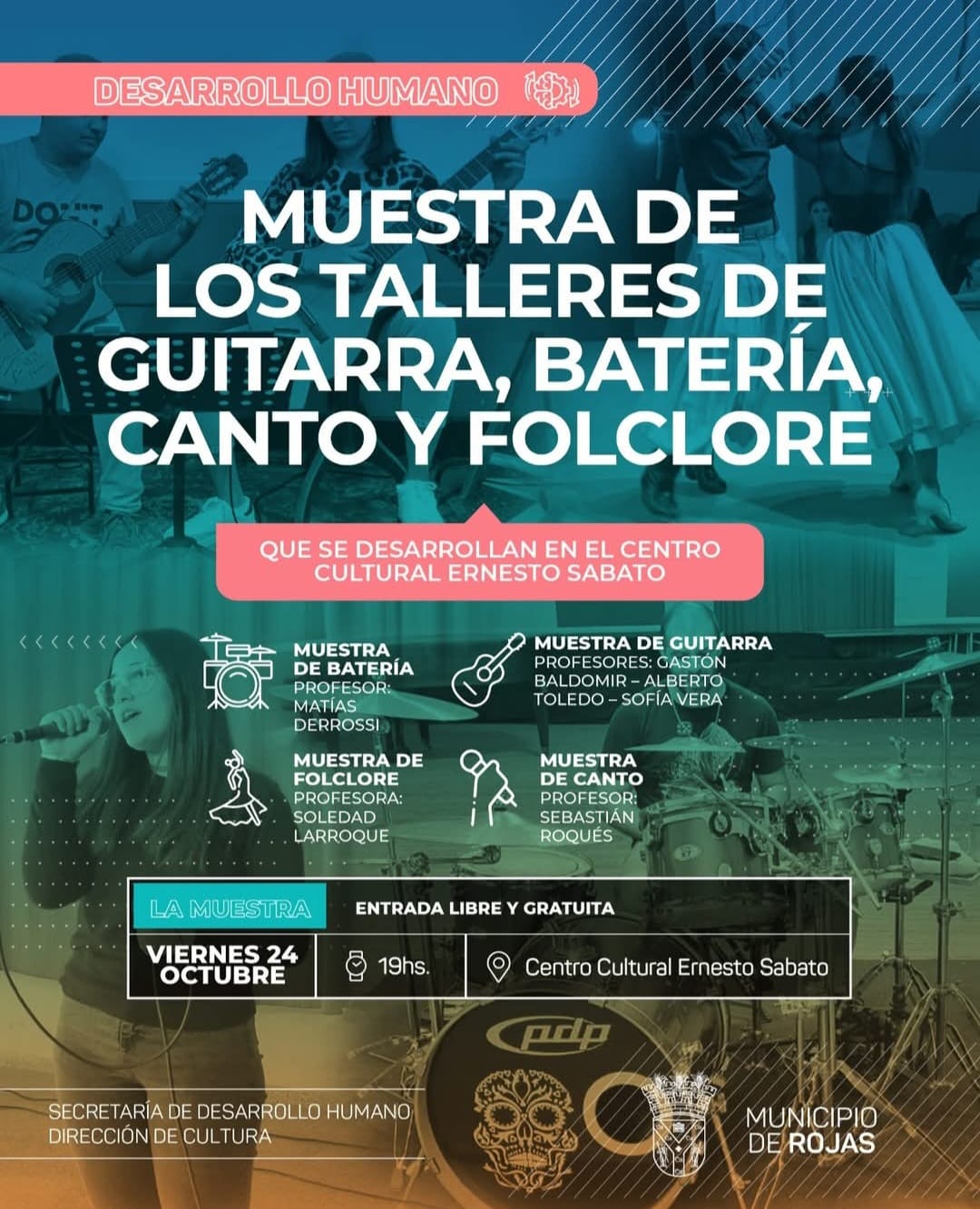 El Centro Cultural Ernesto Sábato será escenario de una muestra artística con alumnos de talleres musicales y de danza
