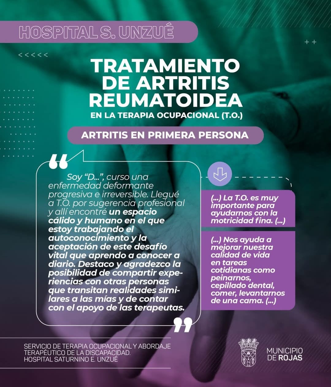 El Hospital Unzué impulsa la terapia ocupacional como tratamiento clave para la artritis reumatoidea
