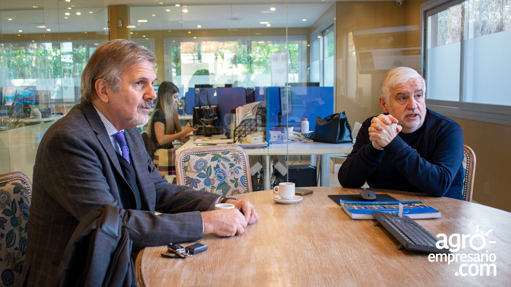 Ricardo Marra, Presidente de La Bolsa de Cereales de Buenos Aires y Fernando Vilella, Director de Desarrollo Estratégico de Agroempresario.com