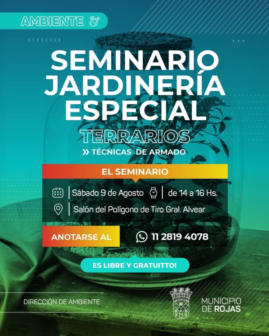 Seminario de Jardinería con foco en la creación de terrarios