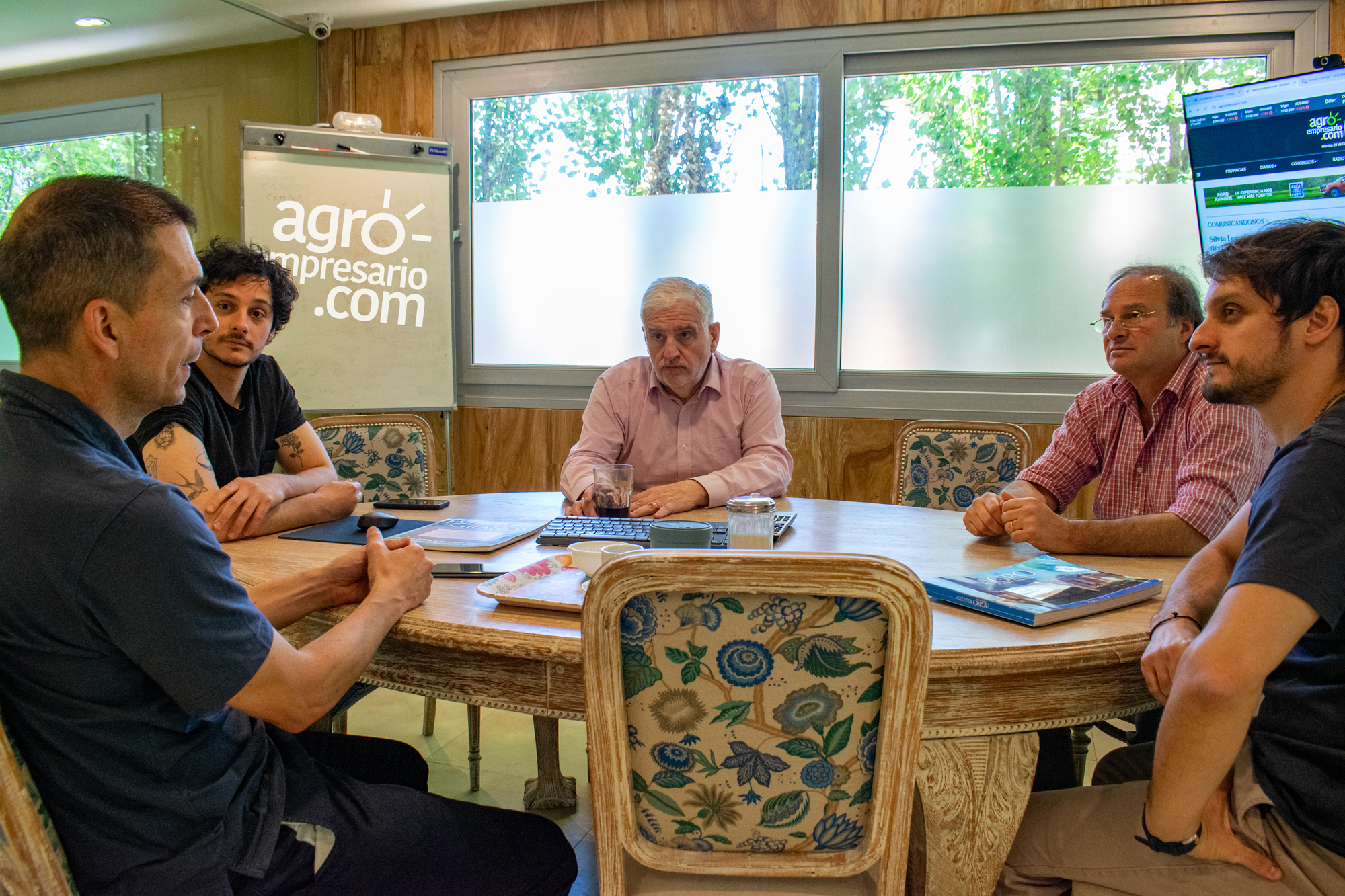 Luis Picat, Diputado de la Nación; Agustín Carrozzino, Director Institucional de Agroempresario.com;  Fernando Vilella, Director de Desarrollo Estratégico y Contenidos de Agroempresario.com; Juan Carrozzino, CEO de Agroempresario.com;  y Santiago Maria Carrozzino, Director Comercial de Agroempresario.com