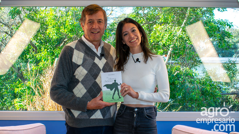 Carlos Becco, Conductor de "De Villanos a Heroes" en Agroempresario.com y Julieta Imperiale, CEO de NANOJUMP Bio