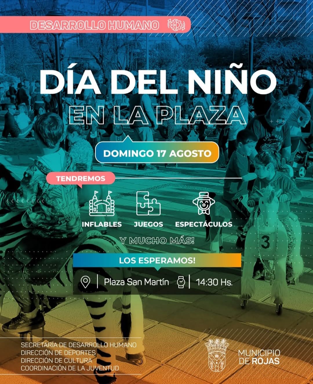 Gran celebración por el Día del Niño en Plaza San Martín este domingo 17 de agosto