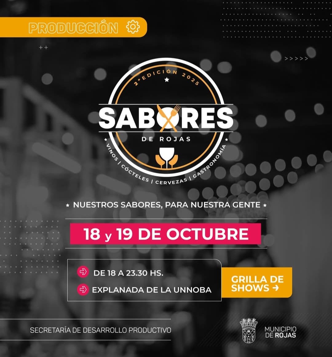 Rojas lanzó dos jornadas de música, gastronomía y arte local