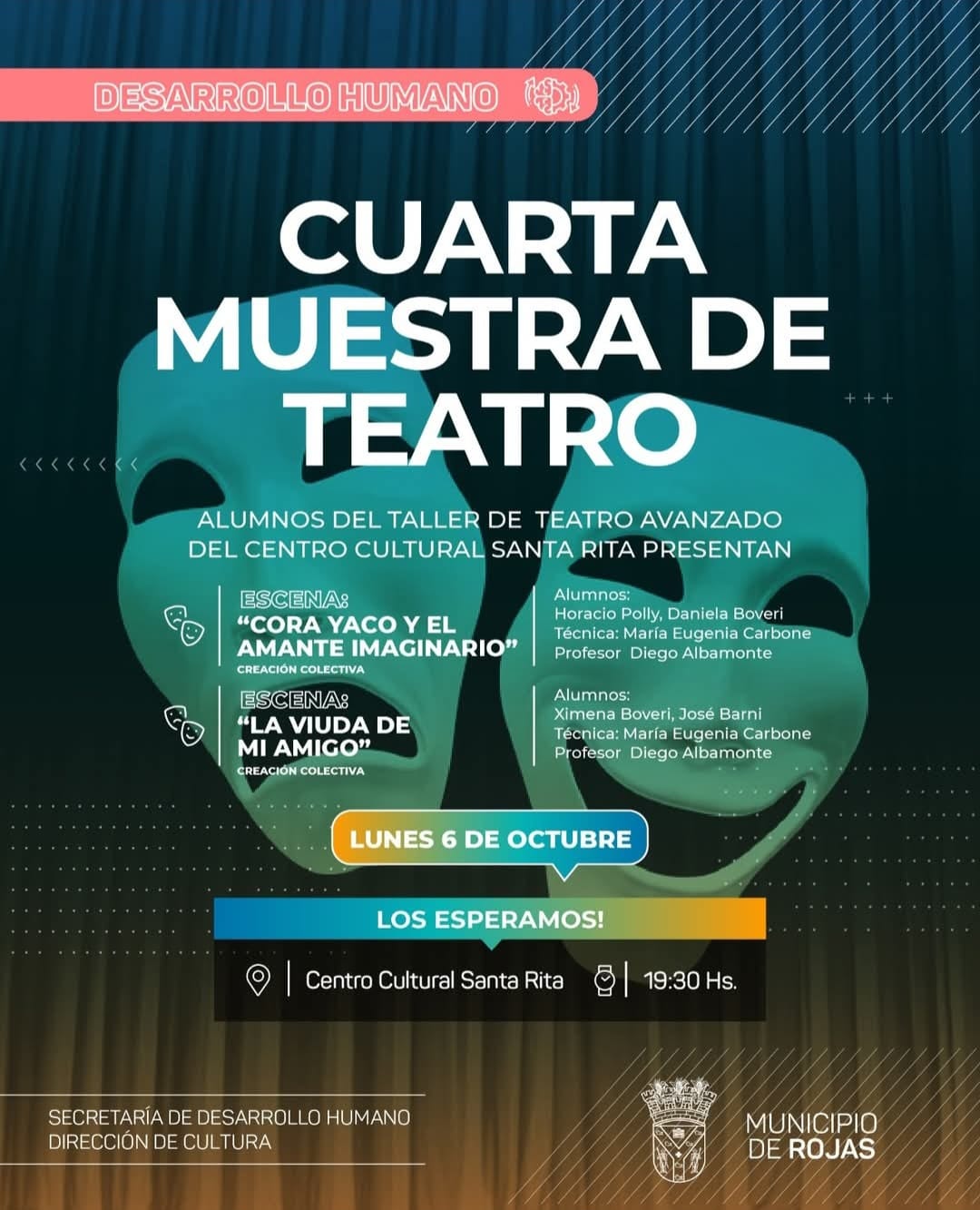 Rojas y Carabelas anuncian las muestras de sus talleres de teatro para adultos